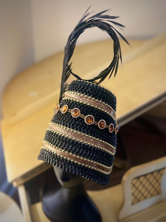 Egyptian Black and Gold Shimmer Crown